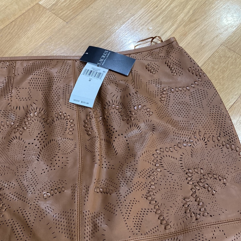 Vintage Ralph Lauren Transition 22 brown leather skirt - Picture 11 of 11